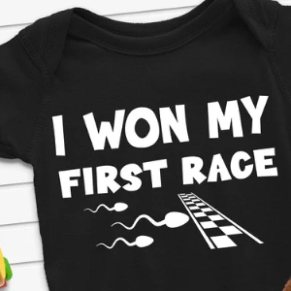 Infant onesie-I Won My First Race